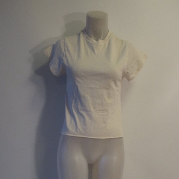 Womens Sincerely Jules For Bandier White T-Shirt XXS - Picture 1 of 5